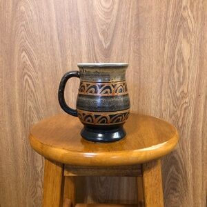 Mid Century Japan Hand Painted Pottery Mug